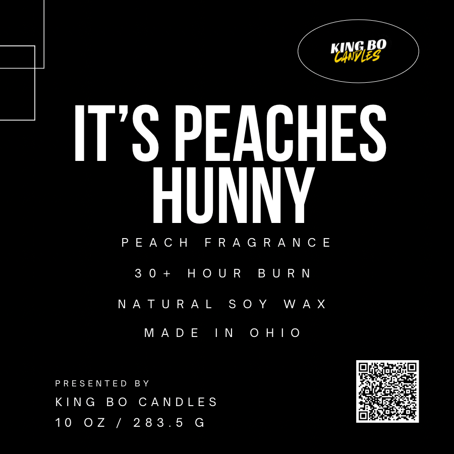It's Peaches Hunny | Peach Fragrance | 10 OZ Candle