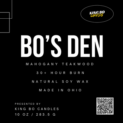 Bo’s Den | Mahogany Teakwood | 10 OZ Candle